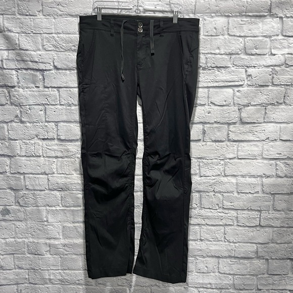 Prana‎ Pants Womens Black Chino Performance Roll Up Hiking Outdoor Sz 14 (36X31) - Picture 2 of 14